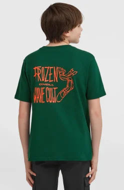 KidsBack Print T-shirt| Groen