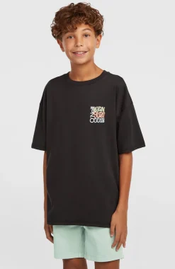 KidsBack Print T-shirt| Zwart