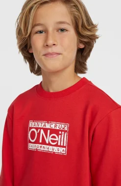KidsCali Crew sweater| Rood