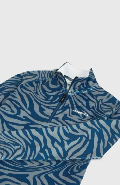KidsFWC'Cruz Printed fleecetrui met halve rits| Blauw