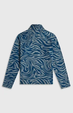 KidsFWC'Cruz Printed fleecetrui met halve rits| Blauw