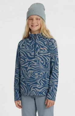 KidsFWC'Cruz Printed fleecetrui met halve rits| Blauw