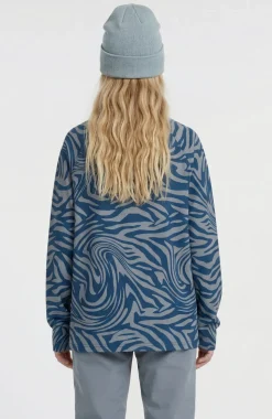KidsFWC'Cruz Printed fleecetrui met halve rits| Blauw