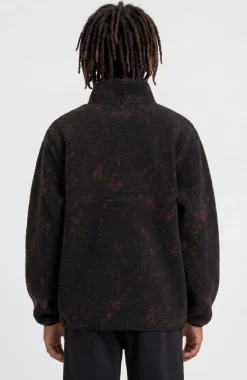 KidsHigh-Pile fleecevest met volledige rits| Zwart