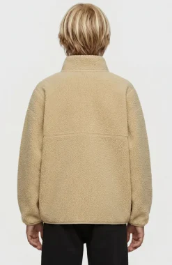 KidsHigh-Pile fleecevest met volledige rits| Beige