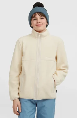 KidsHigh-Pile fleecevest met volledige rits| Beige