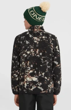 KidsHigh-Pile fleecevest met volledige rits| Zwart