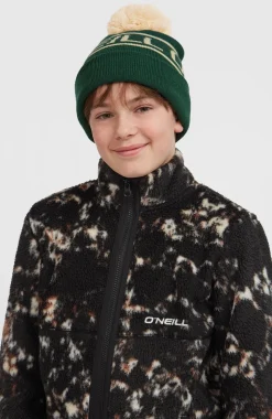 KidsHigh-Pile fleecevest met volledige rits| Zwart