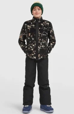 KidsHigh-Pile fleecevest met volledige rits| Zwart