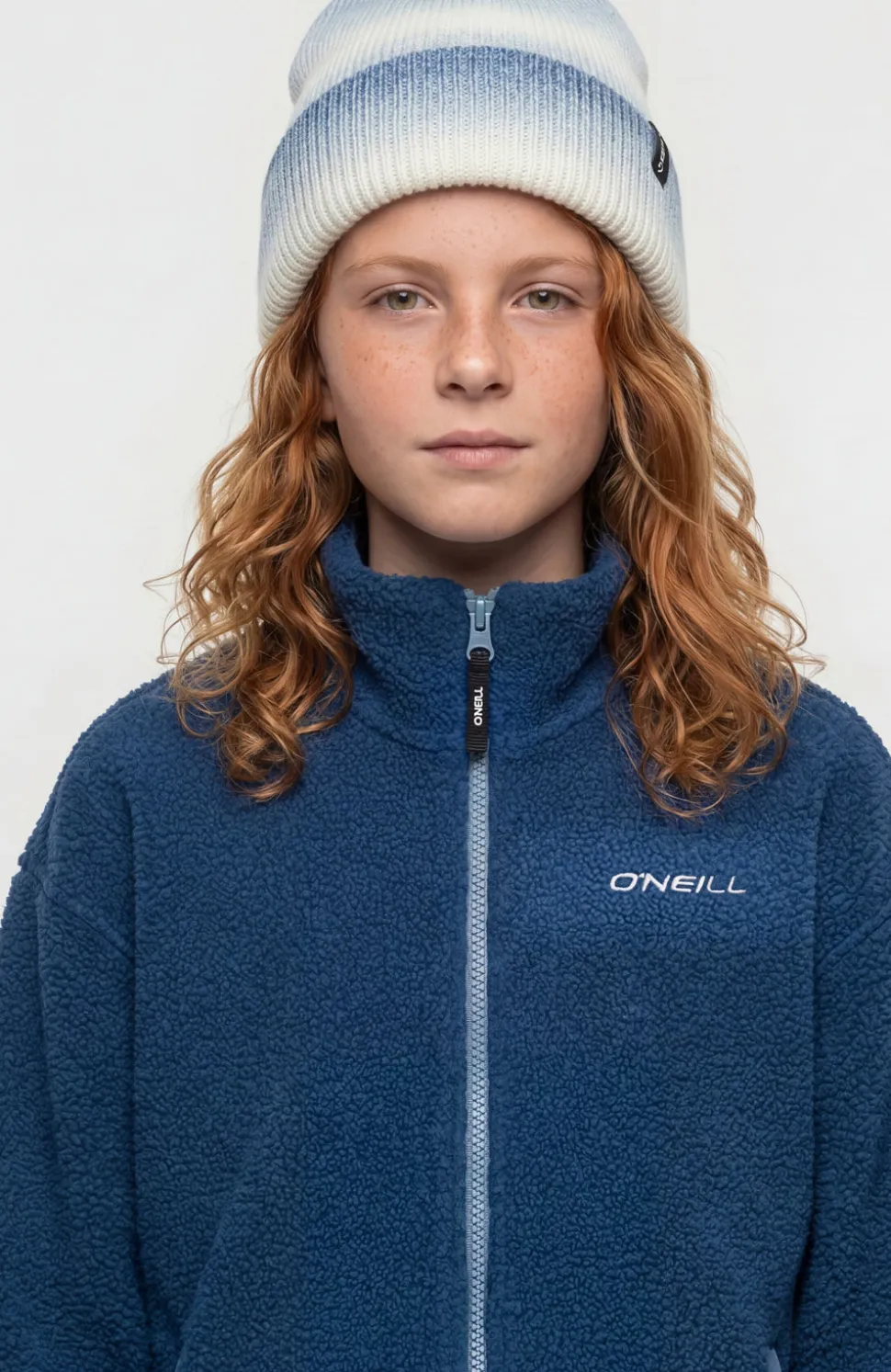 KidsHigh-Pile fleecevest met volledige rits| Blauw