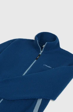 KidsHigh-Pile fleecevest met volledige rits| Blauw