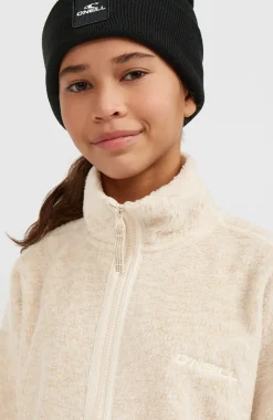 KidsHigh-Pile fleecevest met volledige rits| Beige