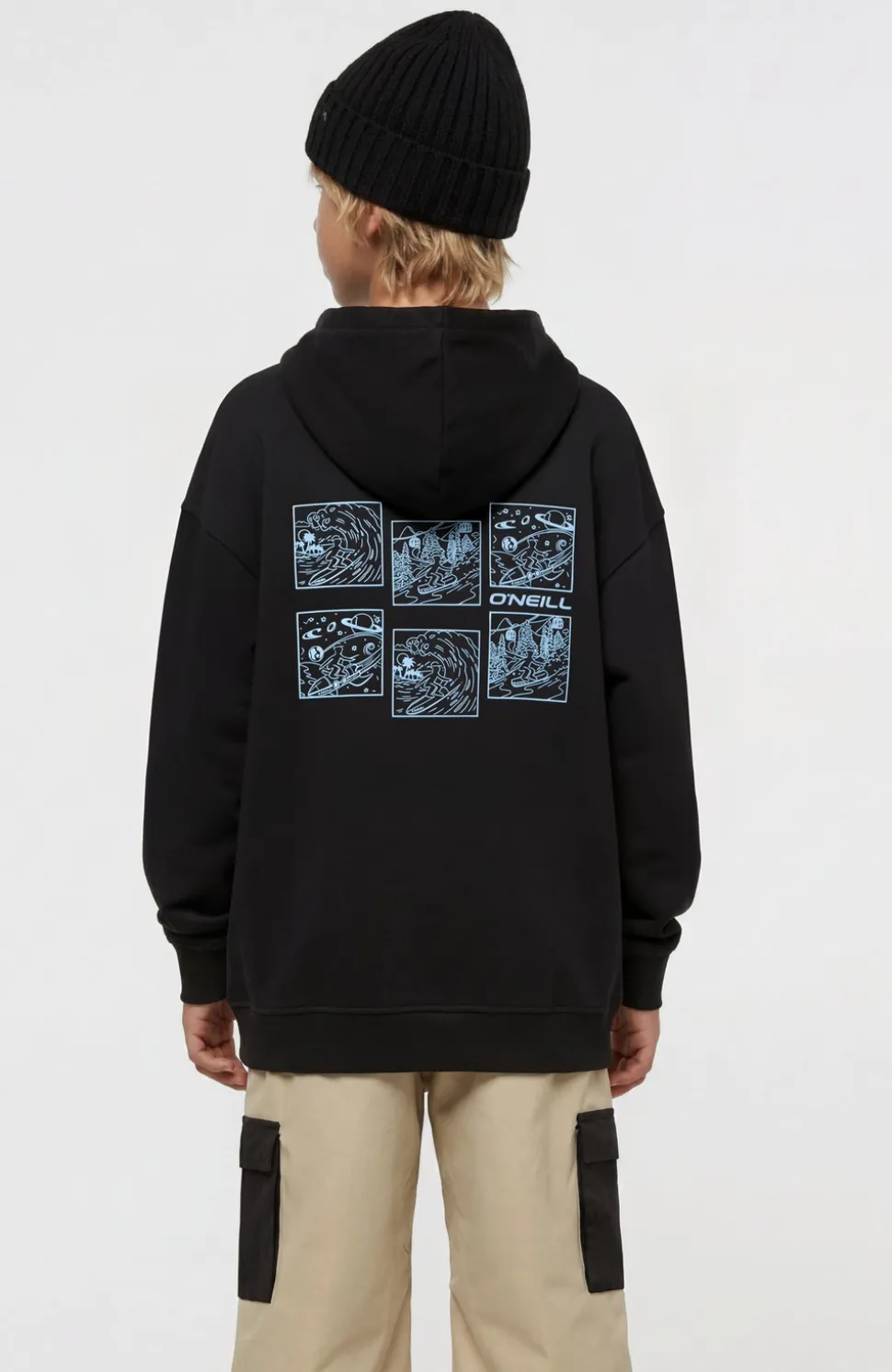 KidsO'Neill Back-Print hoodie| Zwart