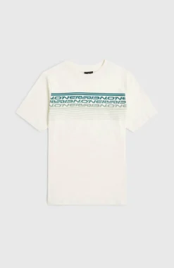 KidsO'Neill Logo Stripe T-shirt| Wit
