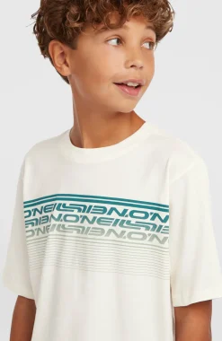 KidsO'Neill Logo Stripe T-shirt| Wit