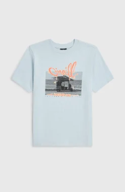 KidsSlub Graphic T-shirt| Blauw