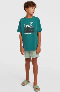 KidsSlub Graphic T-shirt| Groen