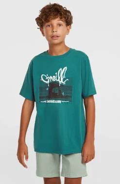 KidsSlub Graphic T-shirt| Groen