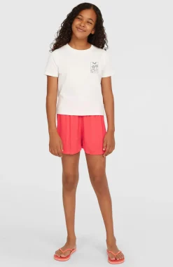 KidsSummer geweven short| Roze