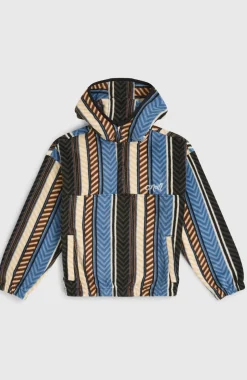 KidsSuperfleece hoodie met halve rits| Blauw