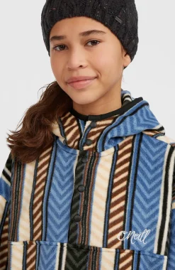 KidsSuperfleece hoodie met halve rits| Blauw