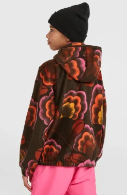 KidsSuperfleece hoodie met halve rits| Bruin
