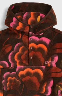 KidsSuperfleece hoodie met halve rits| Bruin