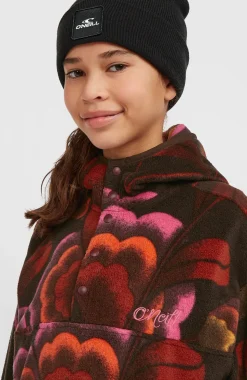 KidsSuperfleece hoodie met halve rits| Bruin